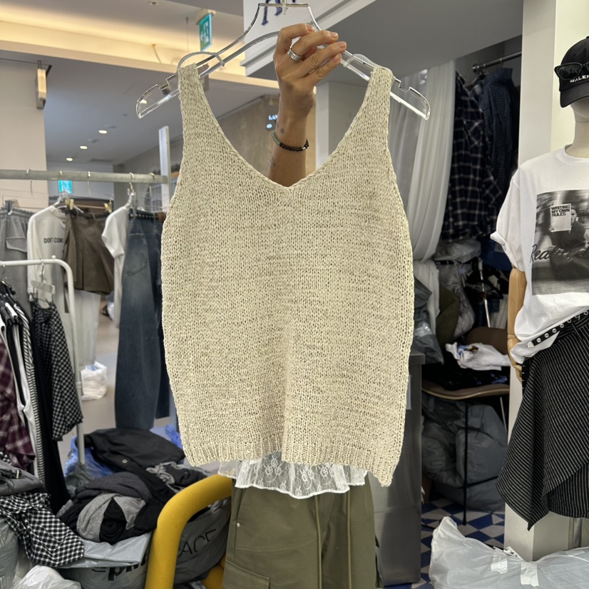 AMOUR韓國直郵實拍女裝新款職業26春夏人氣26夏季吊帶背心AMOUR吊帶/背心