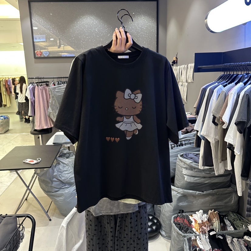 CREDITO韓國直郵女士新品人氣休閑時尚職業26春夏26夏季T恤CREDITOT恤圖色3
