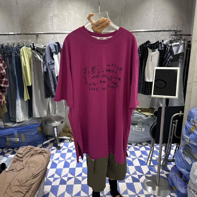 AMOUR韓國東大門代購女士新款人氣熱賣時尚休閑26春夏T恤AMOURT恤圖色2