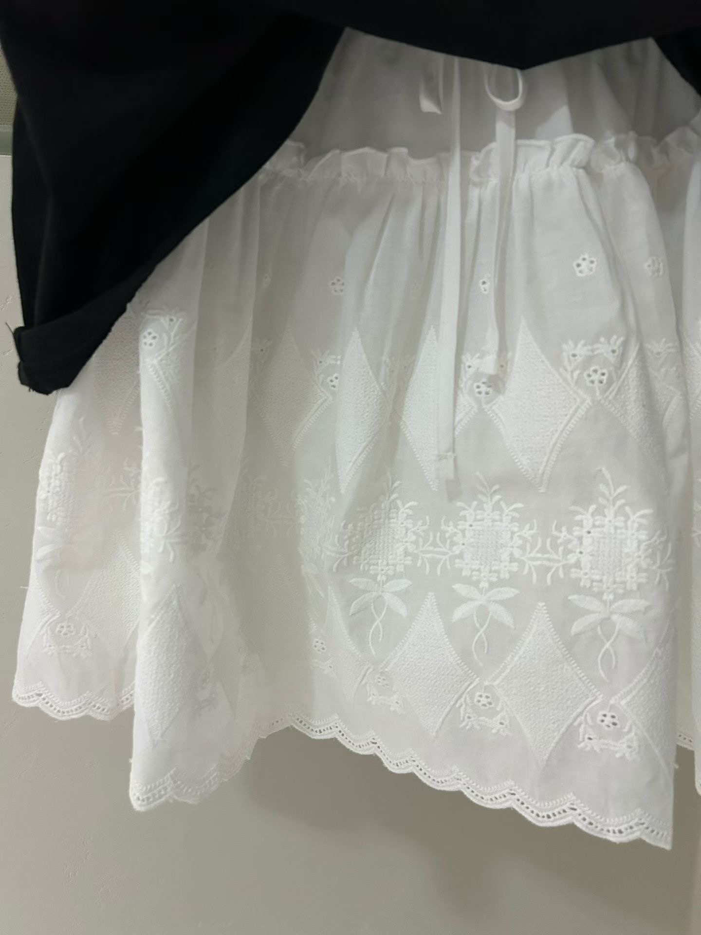 LA KERR韓國直郵女裝新品26夏季職業熱賣26春夏短裙棉質蕾絲LA KERR短裙