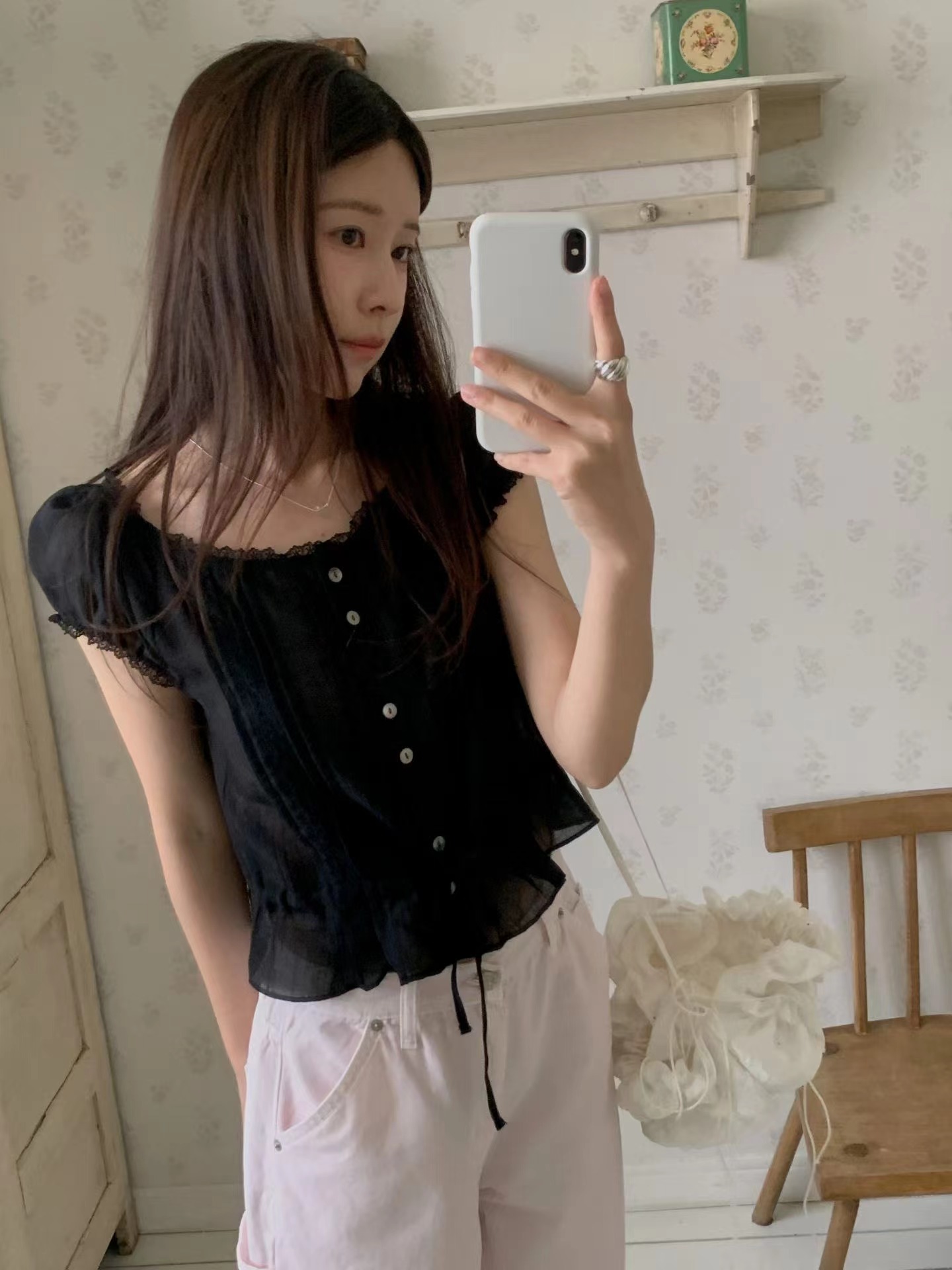 MIELLE-미엘르-OT韓國東大門代購女裝新款推薦襯衫蕾絲衫MIELLE-2件起襯衫/蕾絲衫圖色3