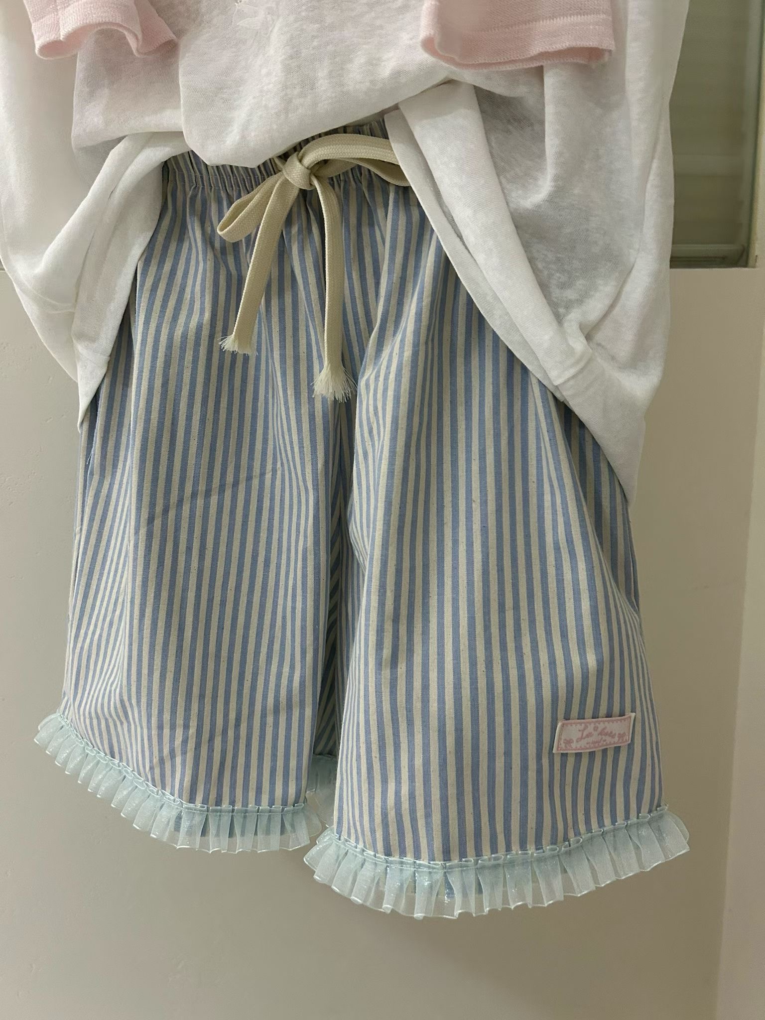 LA KERR韓國代購女士新品時尚26夏季休閑26春夏短褲蕾絲LA KERR短褲圖色1