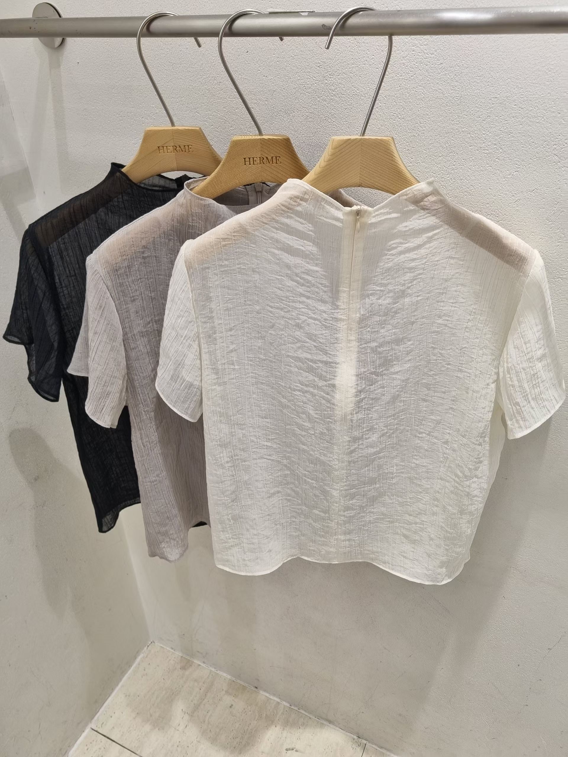 HERME韓國直郵女裝新品26春夏熱賣26夏季推薦時尚襯衫蕾絲衫HERME襯衫/蕾絲衫
