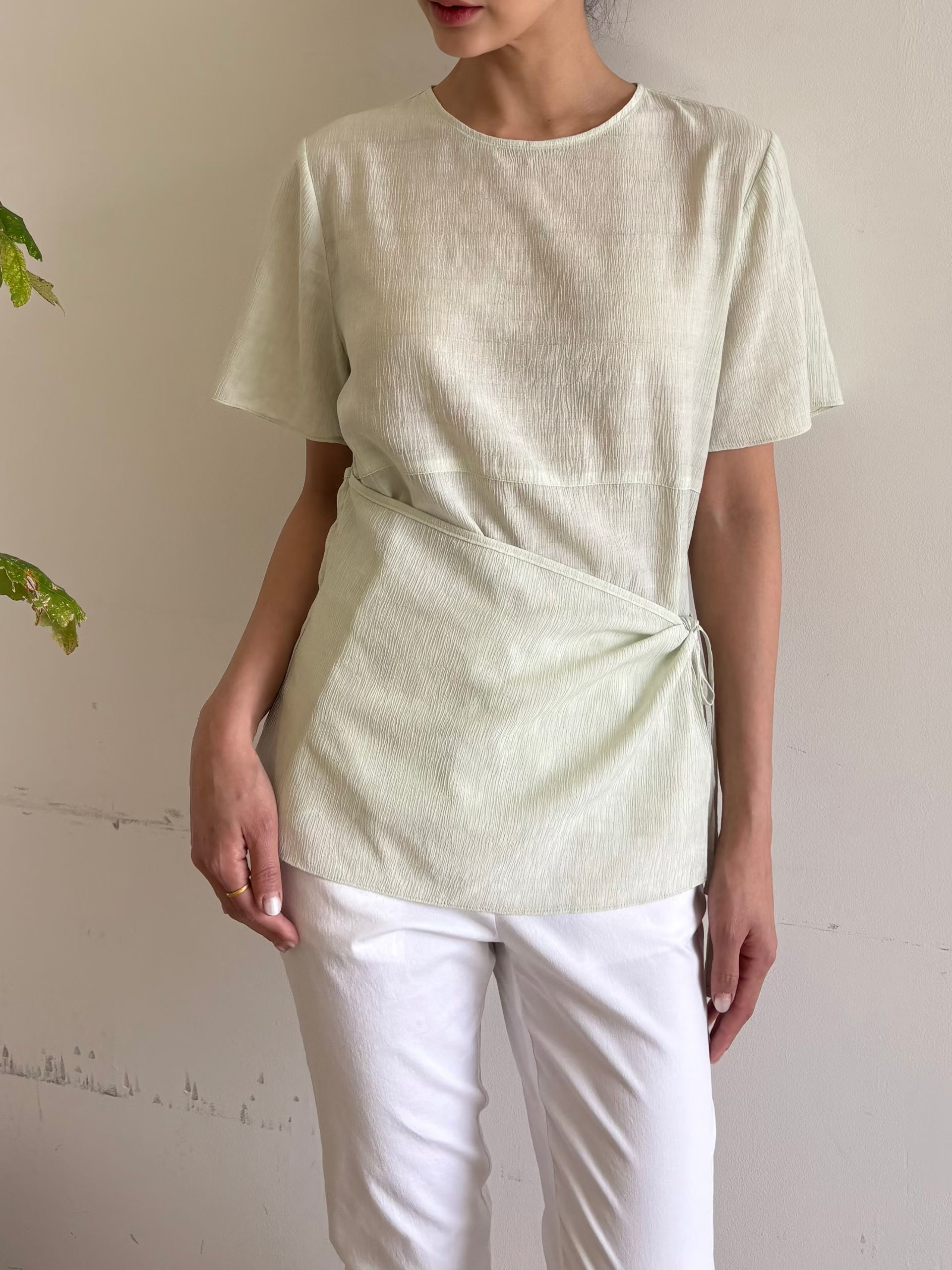 HERME韓國直郵實拍女裝新品26夏季推薦休閑時尚襯衫蕾絲衫HERME襯衫/蕾絲衫