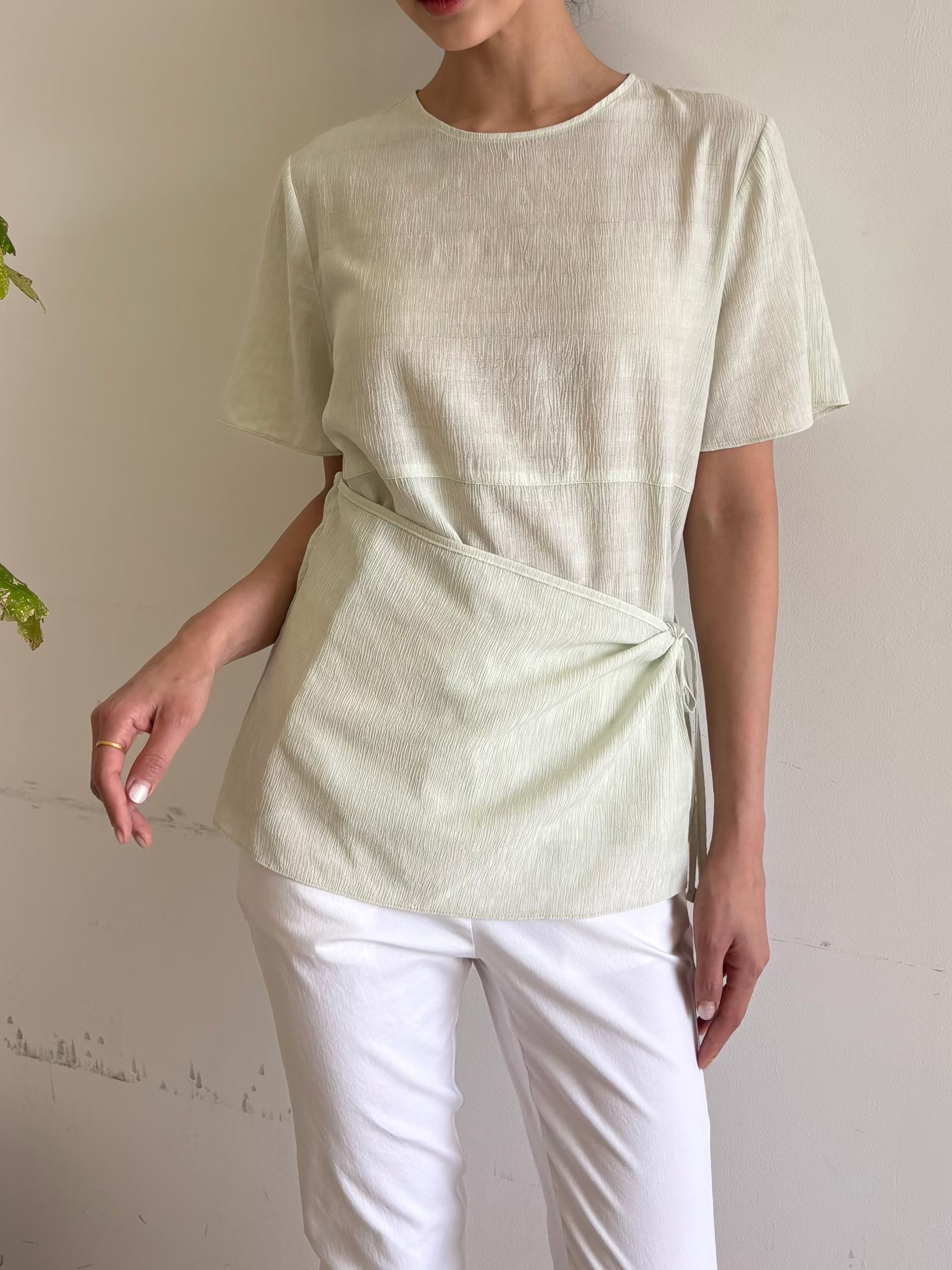 HERME韓國直郵實拍女裝新品26夏季推薦休閑時尚襯衫蕾絲衫HERME襯衫/蕾絲衫