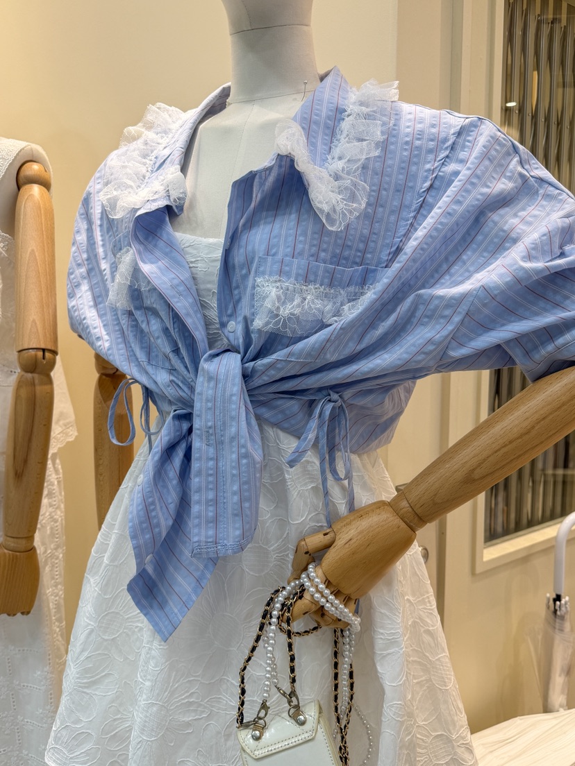 81 MARKET-L韓國直郵女裝新品26夏季推薦職業襯衫蕾絲衫81 MARKET-L襯衫/蕾絲衫