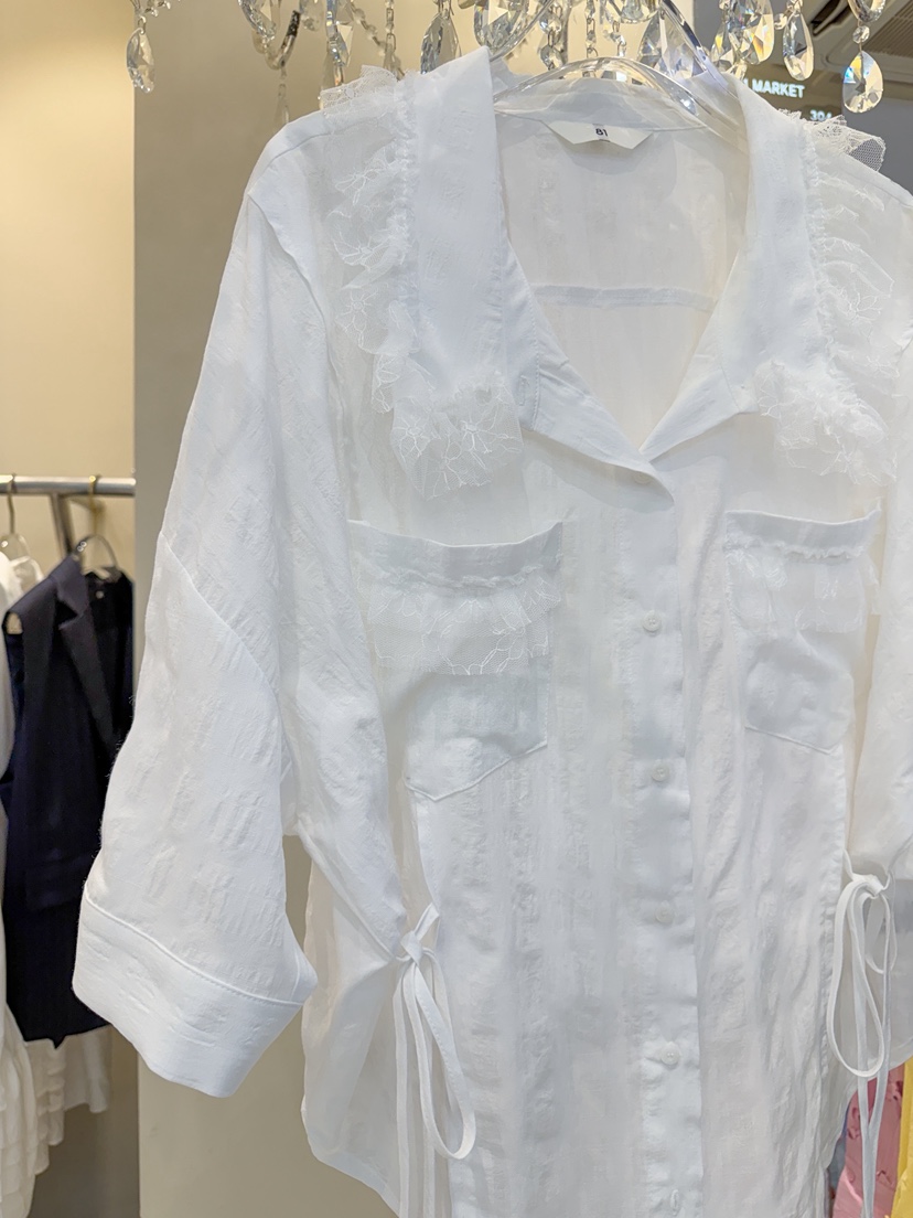 81 MARKET-L韓國直郵女裝新品26夏季推薦職業襯衫蕾絲衫81 MARKET-L襯衫/蕾絲衫