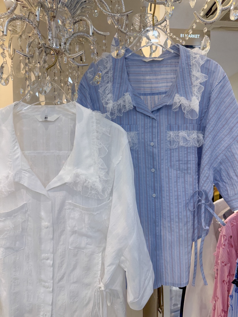 81 MARKET-L韓國直郵女裝新品26夏季推薦職業襯衫蕾絲衫81 MARKET-L襯衫/蕾絲衫