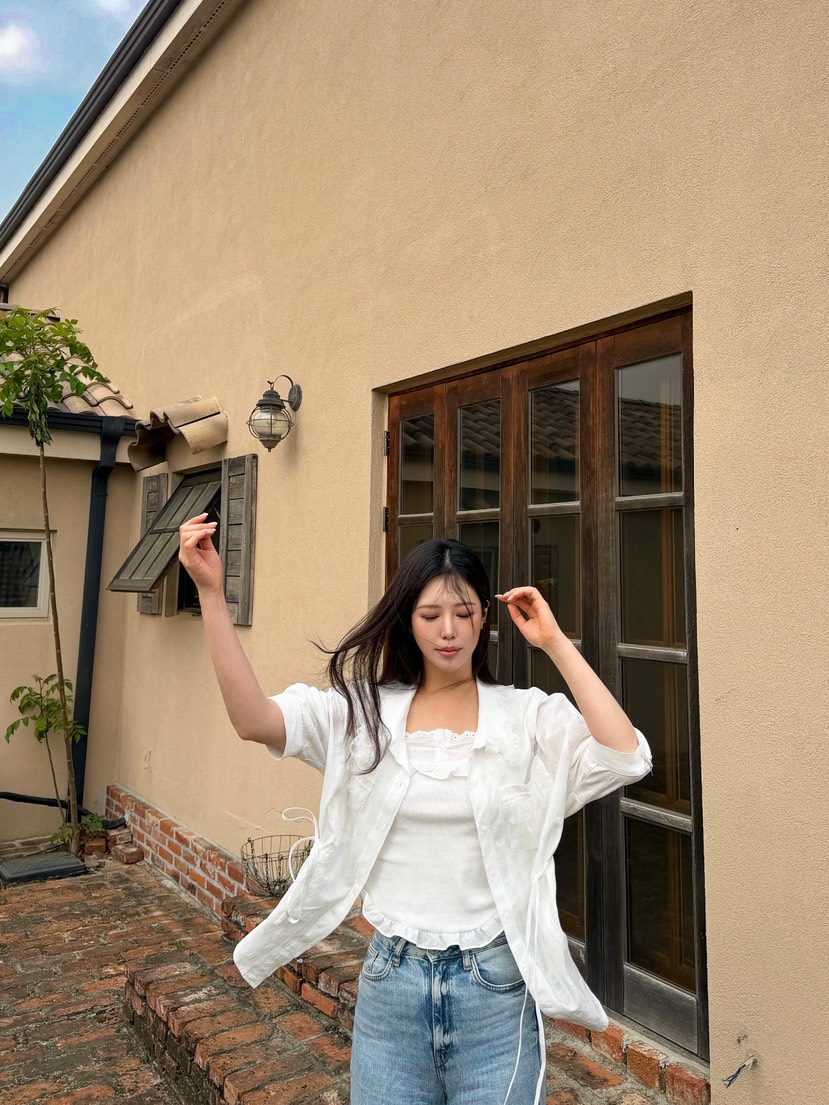 81 MARKET-L韓國直郵女裝新品26夏季推薦職業襯衫蕾絲衫81 MARKET-L襯衫/蕾絲衫