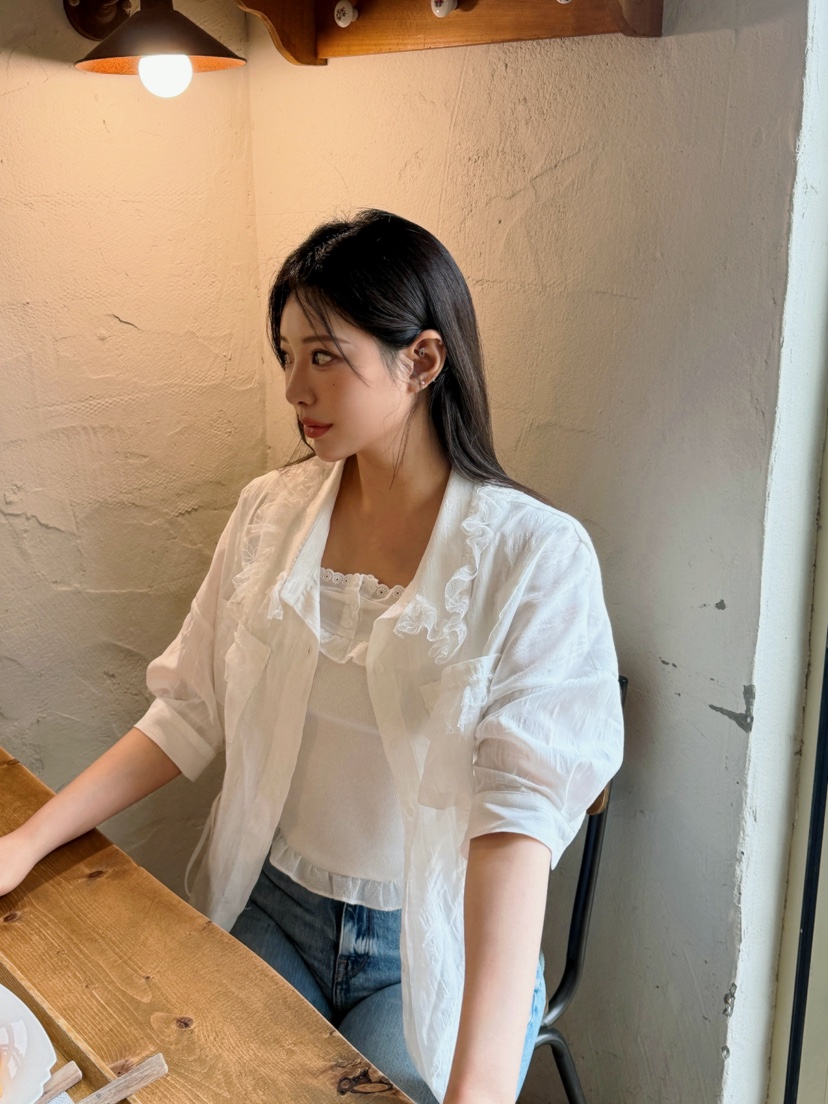 81 MARKET-L韓國直郵女裝新品26夏季推薦職業襯衫蕾絲衫81 MARKET-L襯衫/蕾絲衫