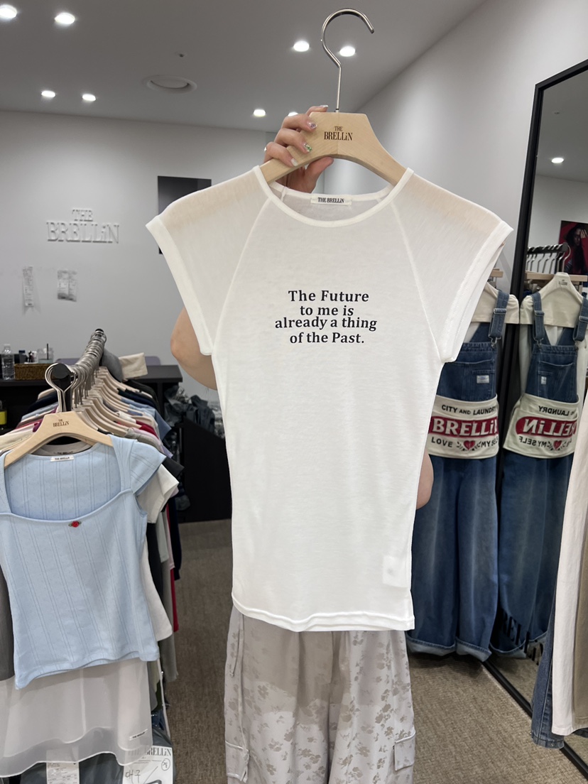 BRELLIN韓國直郵實拍女裝新款熱賣人氣26春夏職業休閑T恤BRELLINT恤圖色1