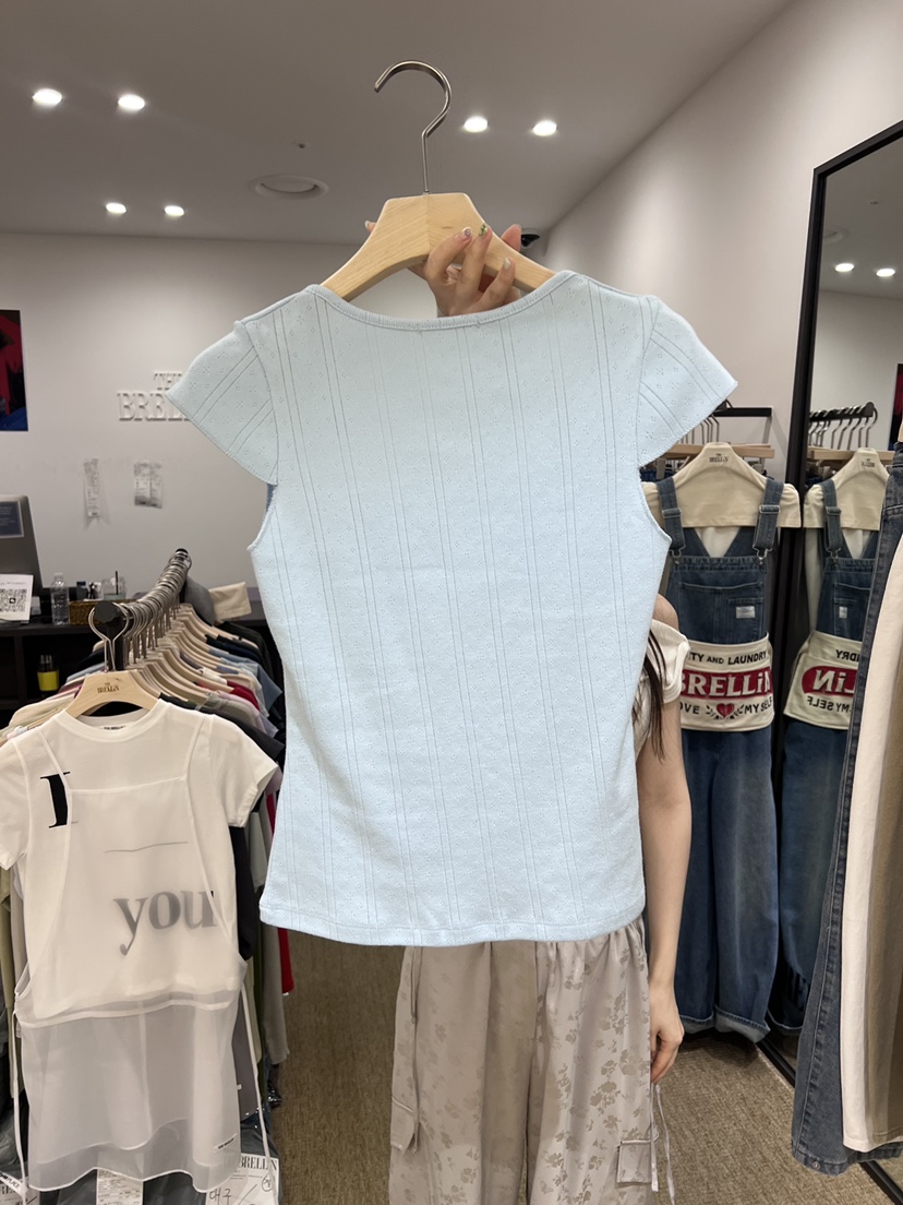 BRELLIN韓國直郵女士新品休閑26春夏推薦人氣時尚職業T恤BRELLINT恤