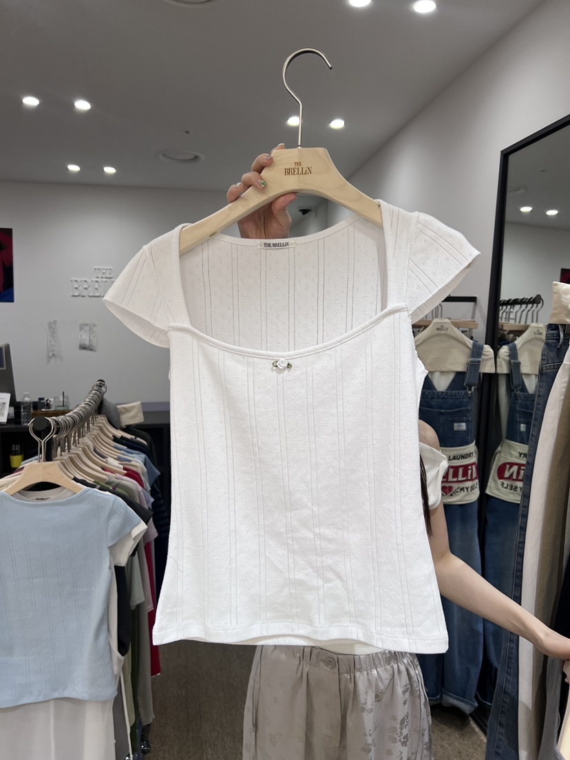 BRELLIN韓國直郵女士新品休閑26春夏推薦人氣時尚職業T恤BRELLINT恤圖色1