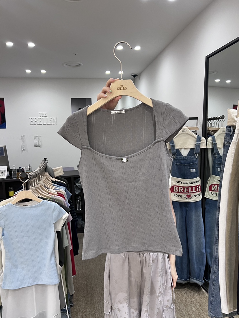 BRELLIN韓國直郵女士新品休閑26春夏推薦人氣時尚職業T恤BRELLINT恤圖色2