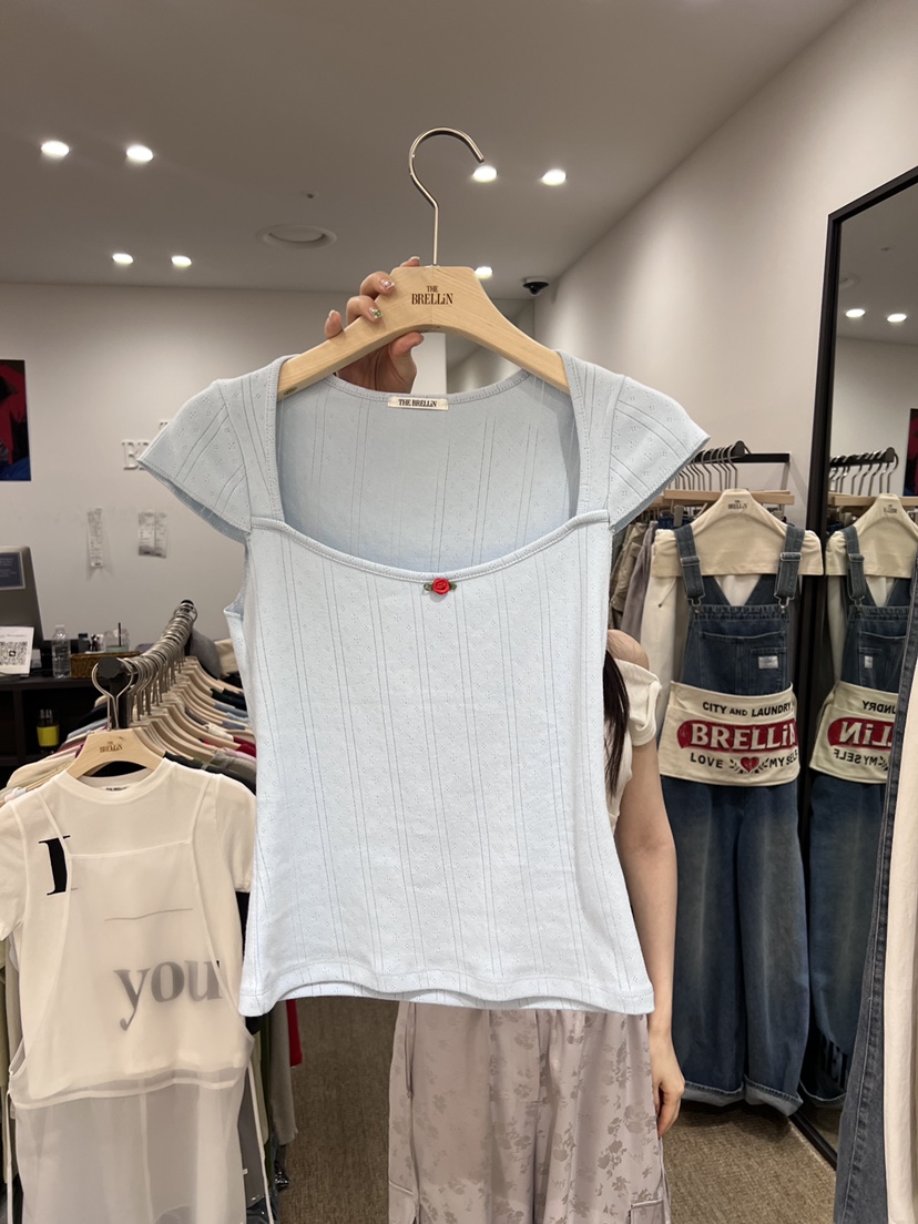 BRELLIN韓國直郵女士新品休閑26春夏推薦人氣時尚職業T恤BRELLINT恤圖色4