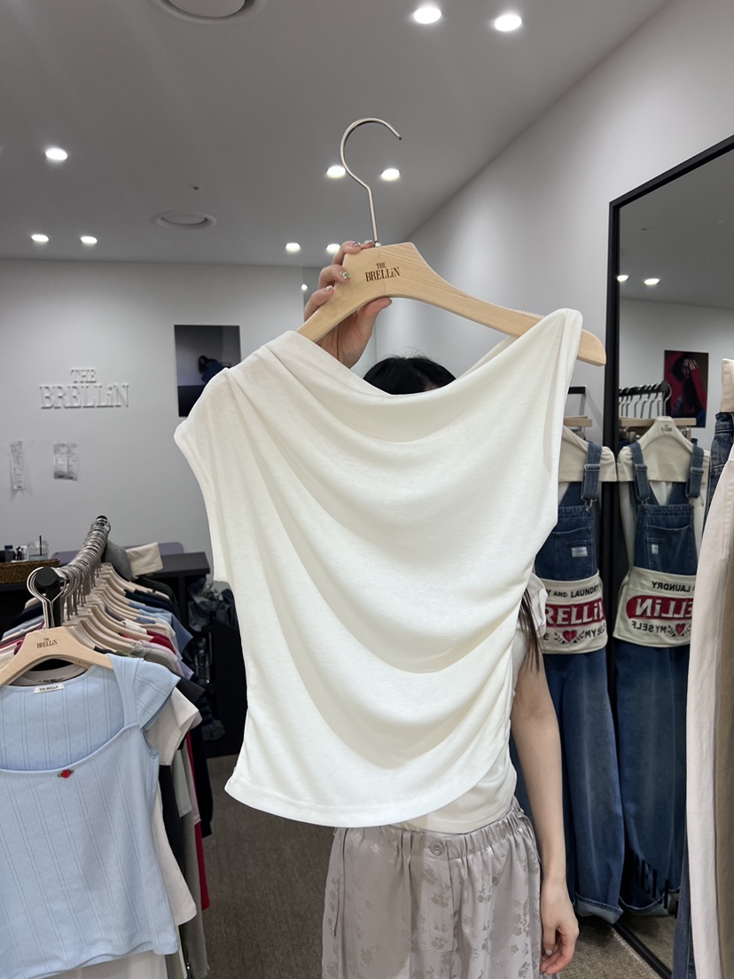 BRELLIN韓國直郵女士新品熱賣推薦職業26春夏吊帶背心不對稱BRELLIN吊帶/背心圖色4白色