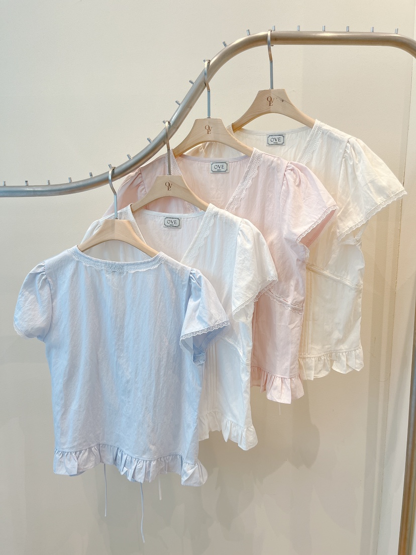 OVE韓國東大門代購女裝新品26春夏人氣休閑推薦襯衫蕾絲衫OVE襯衫/蕾絲衫
