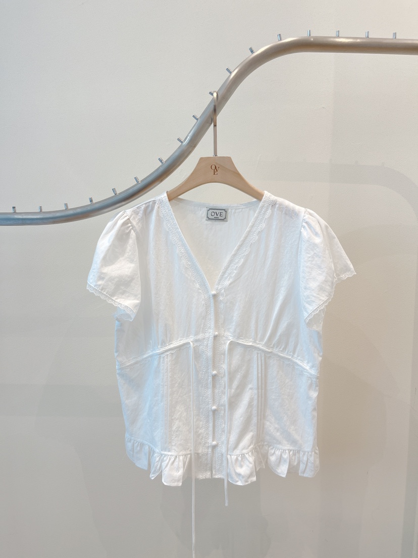 OVE韓國東大門代購女裝新品26春夏人氣休閑推薦襯衫蕾絲衫OVE襯衫/蕾絲衫圖色3