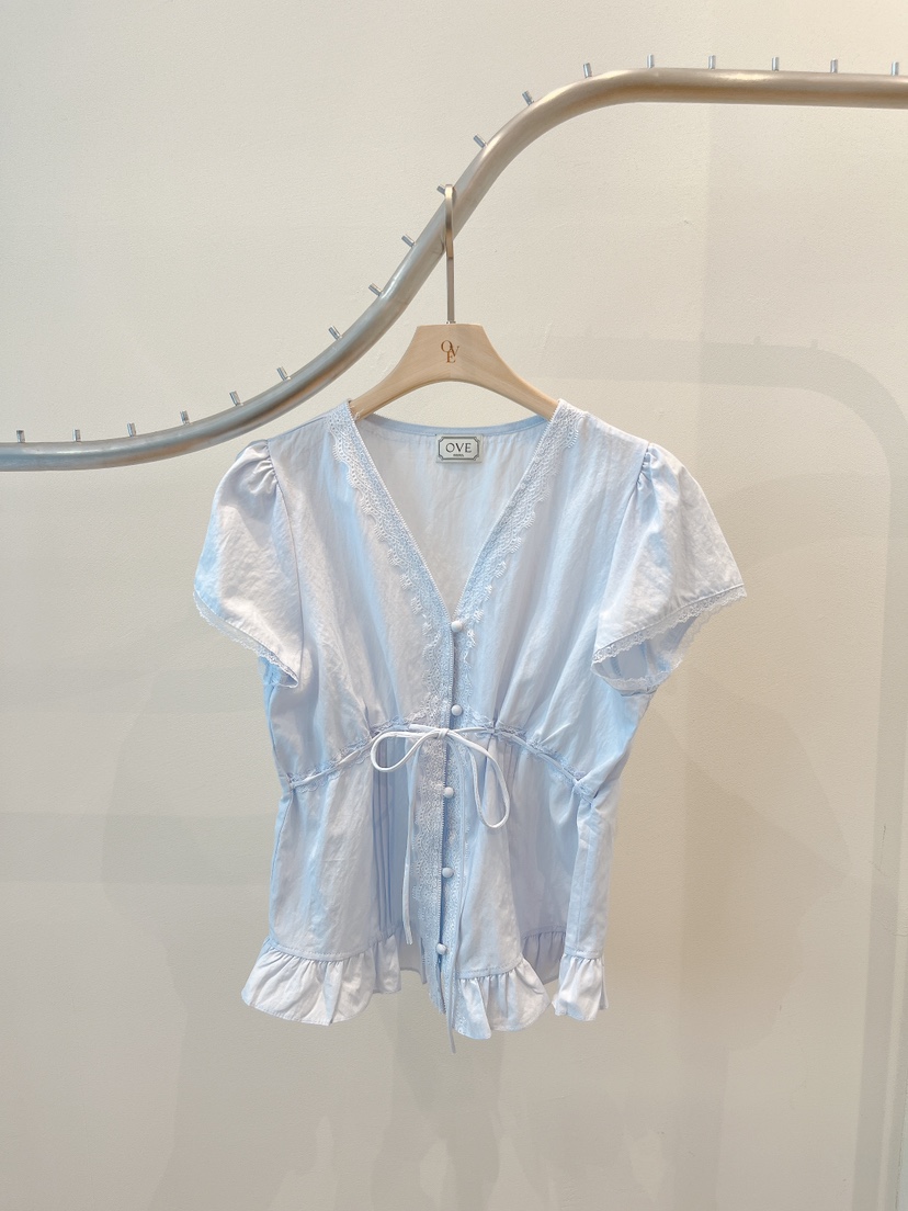 OVE韓國東大門代購女裝新品26春夏人氣休閑推薦襯衫蕾絲衫OVE襯衫/蕾絲衫圖色4