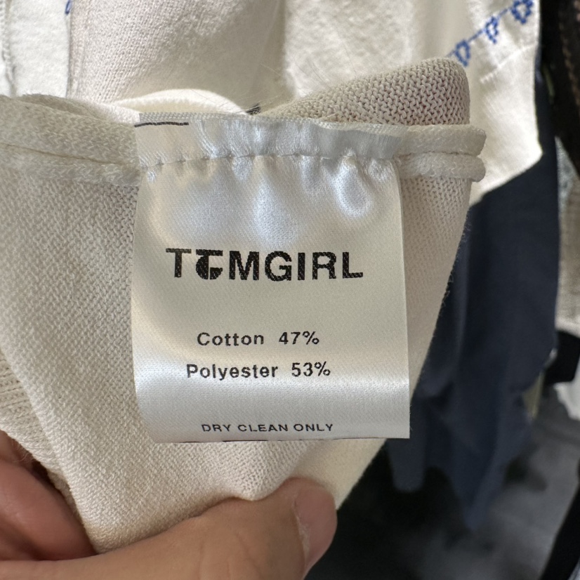 TOMGIRL韓國直郵女裝新款職業26春夏時尚26夏季針織衫刺繡TOMGIRL針織衫