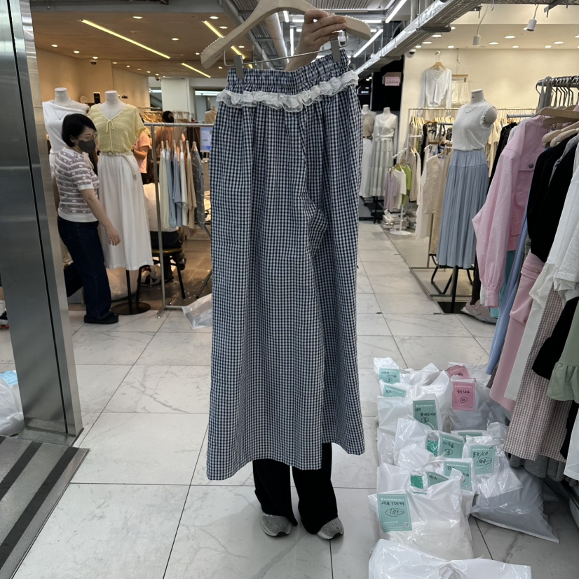SAGE BRUSH韓國東大門直郵女士新品26夏季職業休閑褲格子SAGE BRUSH休閑褲