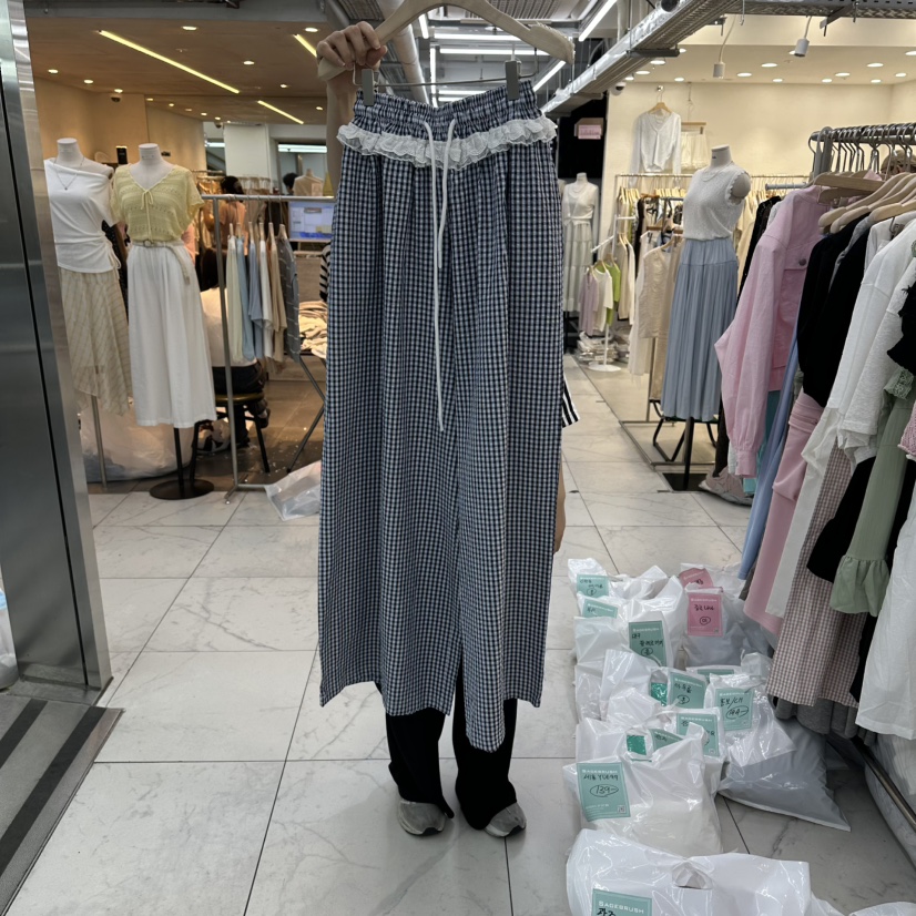 SAGE BRUSH韓國東大門直郵女士新品26夏季職業休閑褲格子SAGE BRUSH休閑褲圖色2