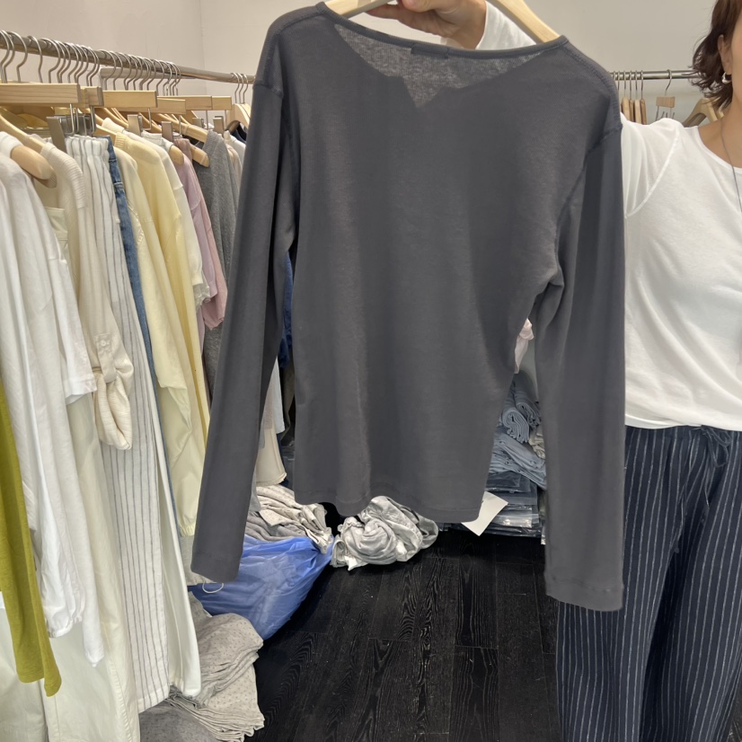 TAFFETA/MURET韓國直郵女士新品熱賣26春夏推薦長袖T恤紐扣TAFFETA/MURET長袖T恤
