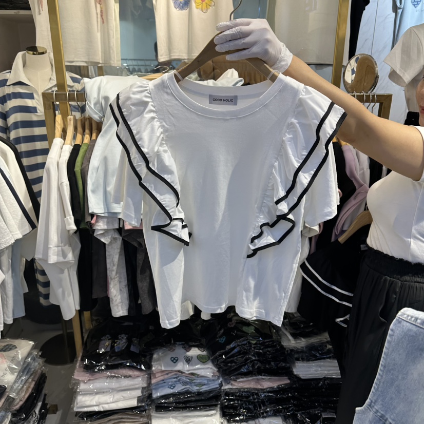 COCO HOLIC韓國直郵女裝新品熱賣休閑職業時尚人氣推薦T恤COCO HOLICT恤圖色1