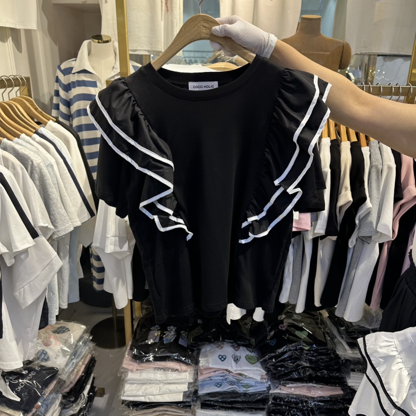 COCO HOLIC韓國直郵女裝新品熱賣休閑職業時尚人氣推薦T恤COCO HOLICT恤圖色2