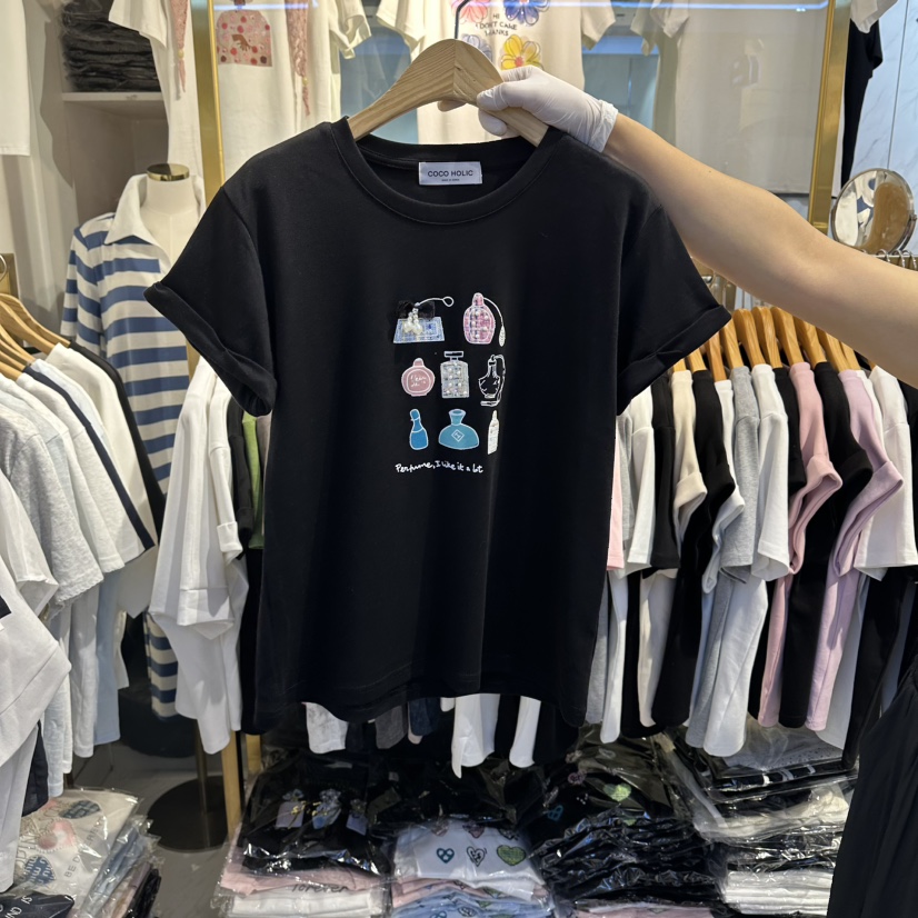 COCO HOLIC韓國東大門直郵女裝新品26春夏26夏季推薦T恤COCO HOLICT恤圖色2