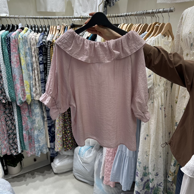 BIKINI東大門實拍韓國女裝新品時尚休閑26春夏襯衫蕾絲衫BIKINI襯衫/蕾絲衫