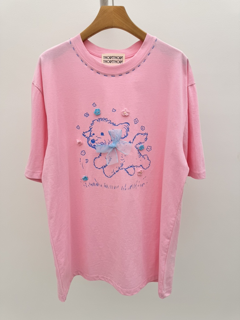 THORE韓國直郵實拍女裝新品職業推薦26春夏熱賣人氣26夏季T恤THORET恤圖色1