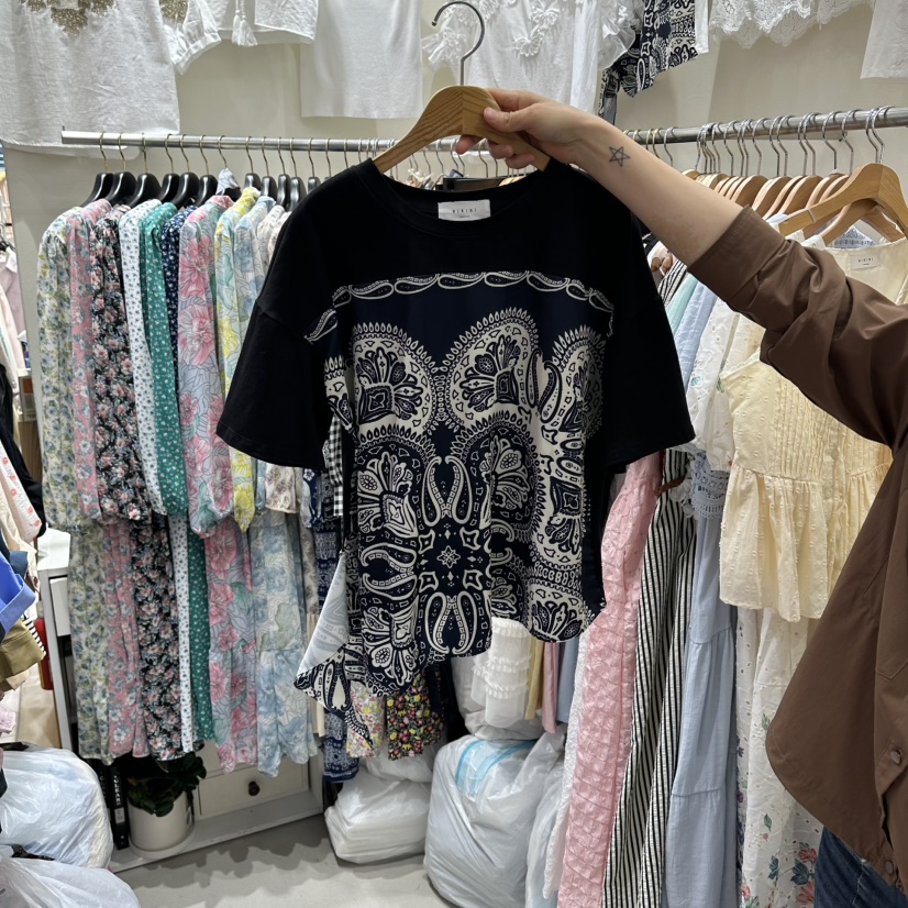 BIKINI韓國東大門代購女裝新品26春夏職業時尚休閑熱賣T恤BIKINIT恤圖色2