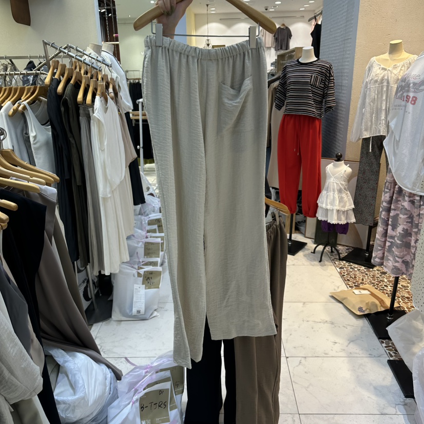 SANS韓國直郵女裝新品人氣26夏季休閑推薦熱賣休閑褲亞麻布SANS休閑褲