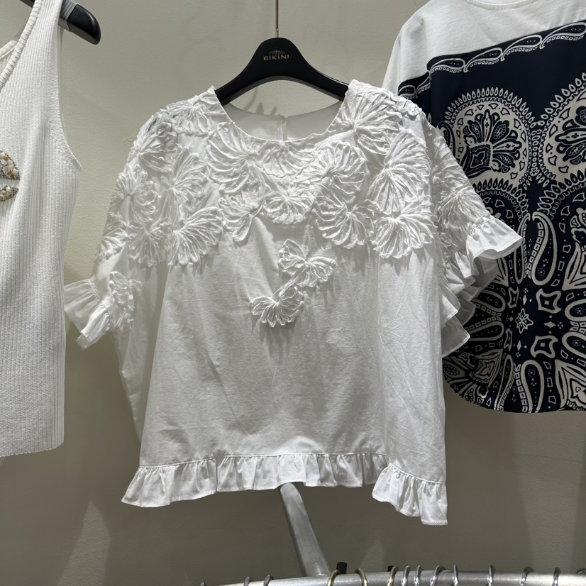 BIKINI韓國東大門代購女士新品26春夏熱賣26夏季襯衫蕾絲衫BIKINI襯衫/蕾絲衫圖色1