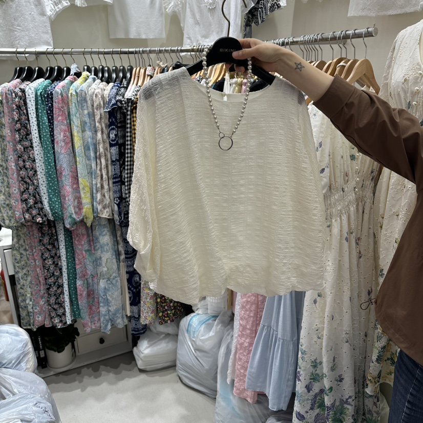 BIKINI韓國代購女士新品26春夏時尚26夏季襯衫蕾絲衫不含項鏈BIKINI襯衫/蕾絲衫圖色1