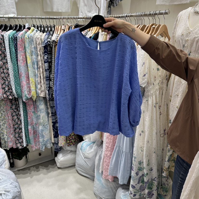 BIKINI韓國代購女士新品26春夏時尚26夏季襯衫蕾絲衫不含項鏈BIKINI襯衫/蕾絲衫圖色2