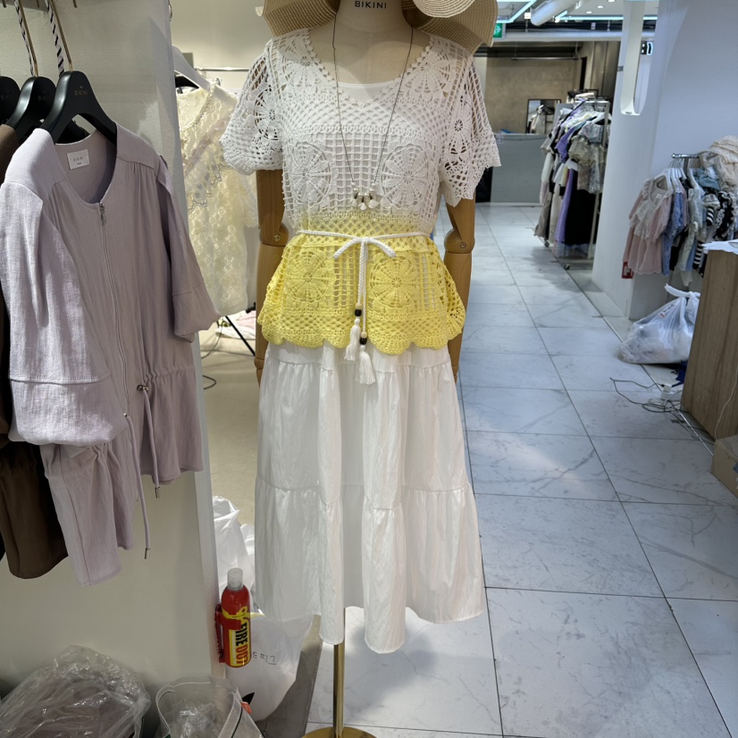BIKINI韓國東大門代購女士新品職業休閑26夏季連衣裙不含項鏈BIKINI連衣裙圖色1