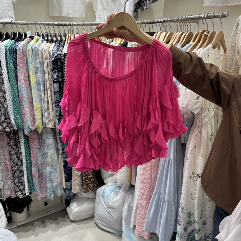 BIKINI韓國直郵實拍女裝新品推薦26春夏職業休閑襯衫蕾絲衫BIKINI襯衫/蕾絲衫圖色2