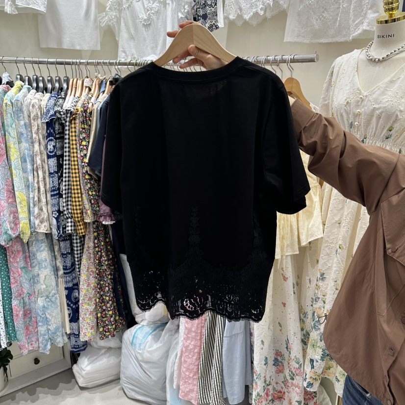 BIKINI韓國東大門代購女裝新品推薦時尚休閑襯衫蕾絲衫蕾絲BIKINI襯衫/蕾絲衫