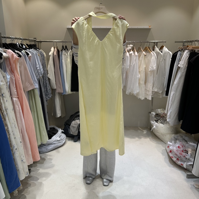 HER/PLAYLIST東大門實拍韓國女士新款熱賣職業連衣裙系帶HER/PLAYLIST連衣裙圖色2