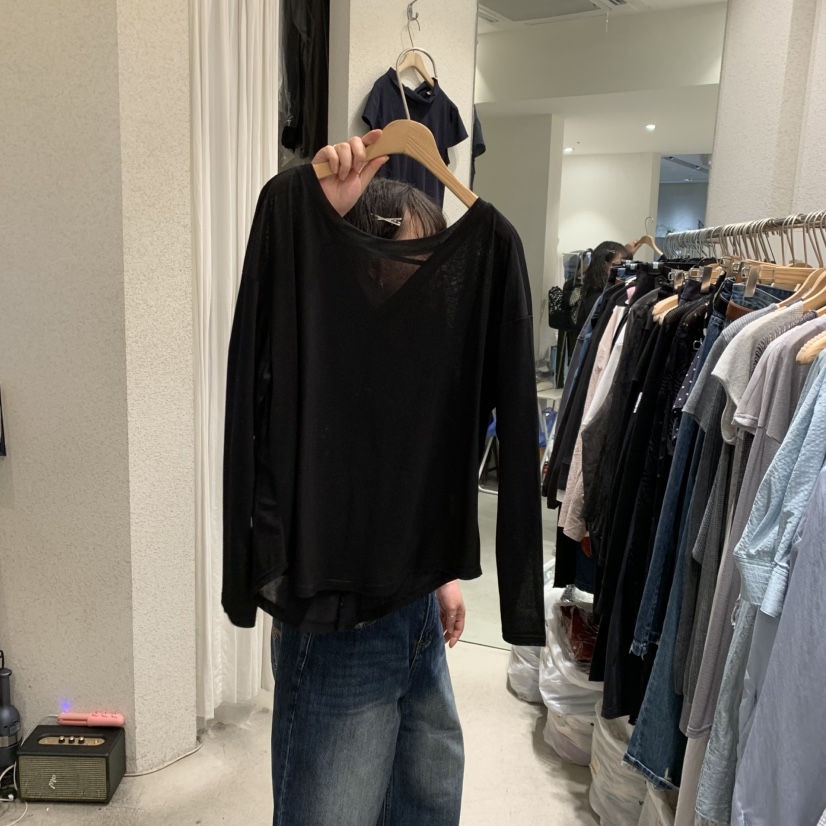 SSEMIENNE韓國直郵女裝新款熱賣休閑人氣26春夏職業長袖T恤SSENIQUE/SSEMIENNE長袖T恤圖色3