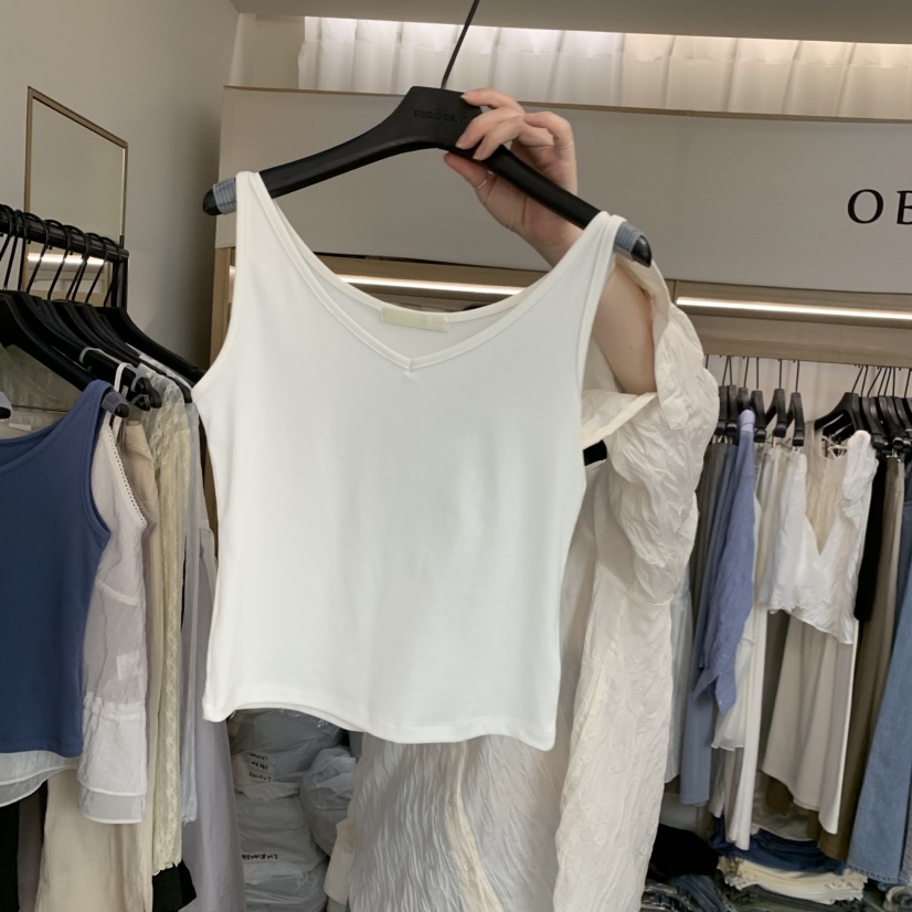 OBJET/LOVEUSU韓國直郵女士新品26夏季職業26春夏吊帶背心V領OBJET/LOVEUSU吊帶/背心圖色3