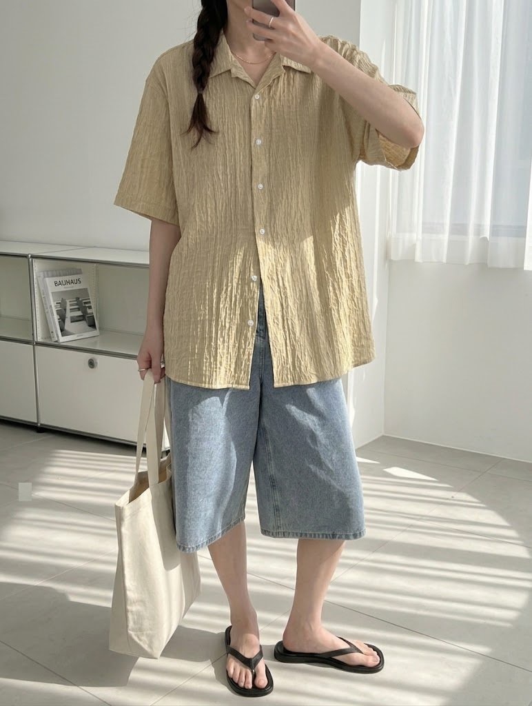 GRASS/DSCOMPANY韓國直郵實拍女裝新品熱賣襯衫蕾絲衫男女同款GRASS/DSCOMPANY襯衫/蕾絲衫