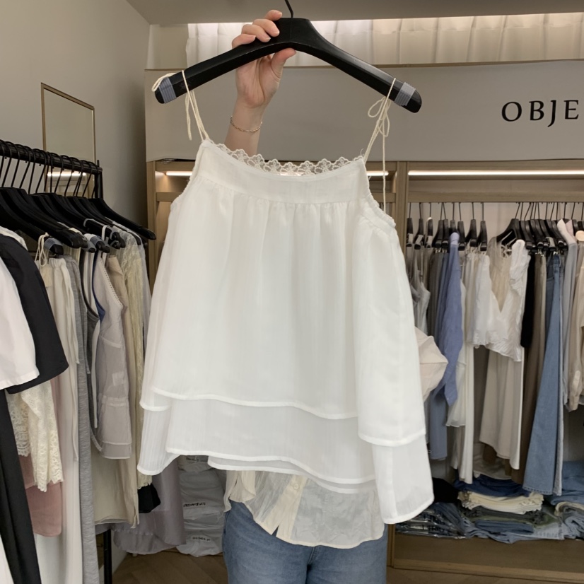 OBJET/LOVEUSU韓國直郵女裝新品時尚人氣職業推薦吊帶背心OBJET/LOVEUSU吊帶/背心