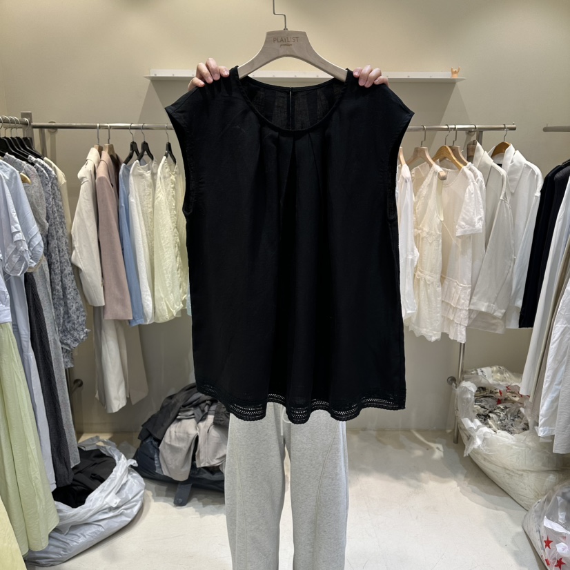 HER/PLAYLIST韓國東大門直郵女裝新品26夏季襯衫蕾絲衫褶皺HER/PLAYLIST襯衫/蕾絲衫圖色2