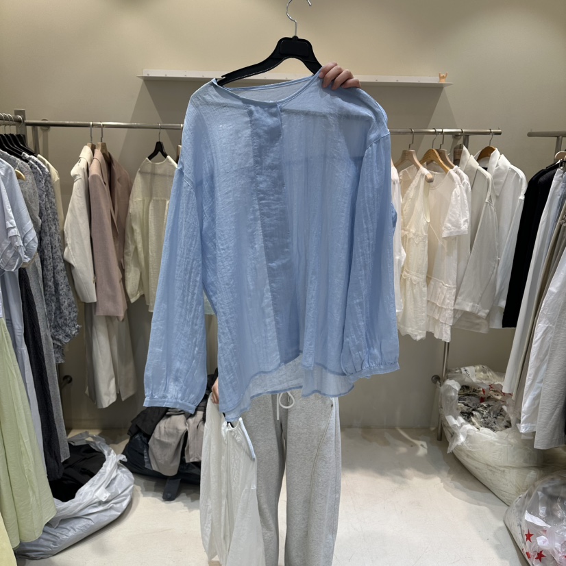 HER/PLAYLIST韓國直郵女裝新品時尚職業襯衫蕾絲衫絲綢棉HER/PLAYLIST襯衫/蕾絲衫圖色2