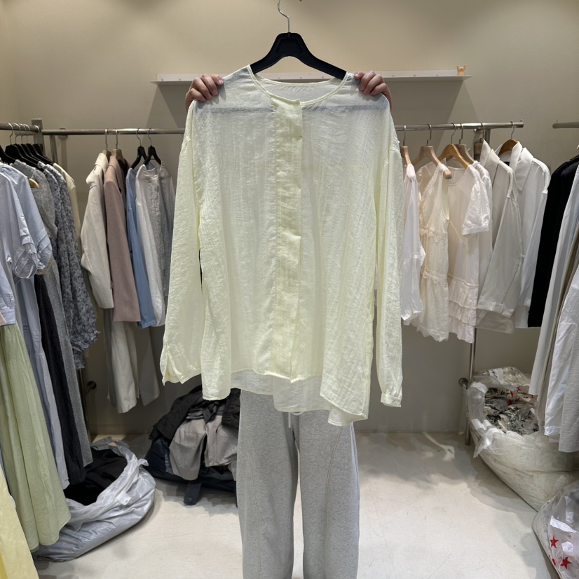 HER/PLAYLIST韓國直郵女裝新品時尚職業襯衫蕾絲衫絲綢棉HER/PLAYLIST襯衫/蕾絲衫圖色3