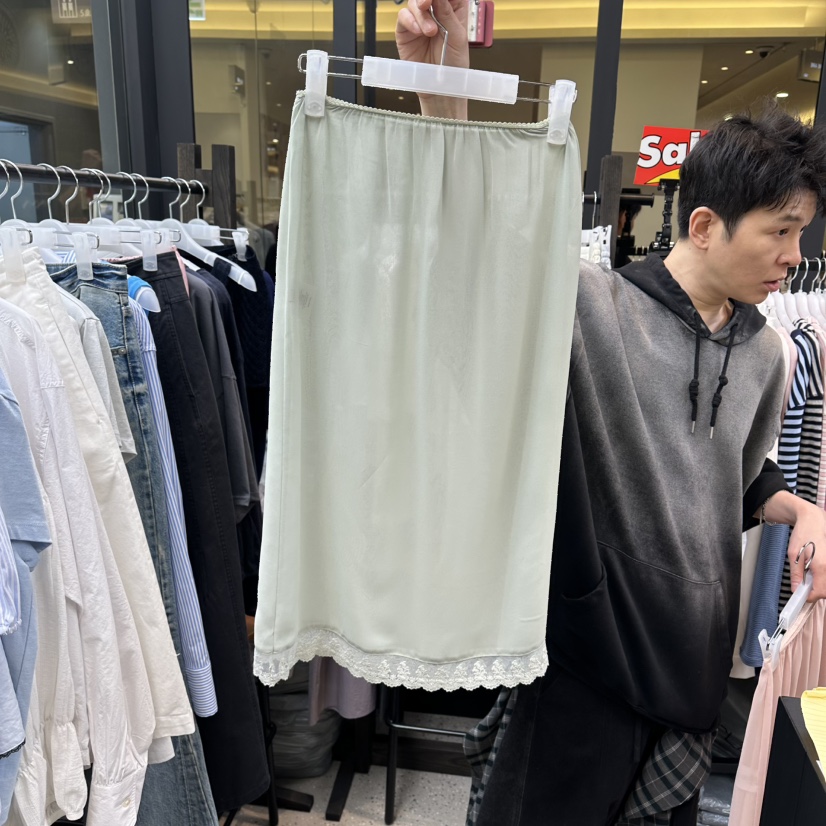 LE ETOILE韓國直郵女士新款休閑熱賣半身裙中短裙雪紡蕾絲Le etoile半身裙/中短裙