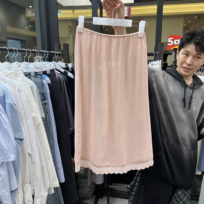 LE ETOILE韓國直郵女士新款休閑熱賣半身裙中短裙雪紡蕾絲Le etoile半身裙/中短裙圖色1